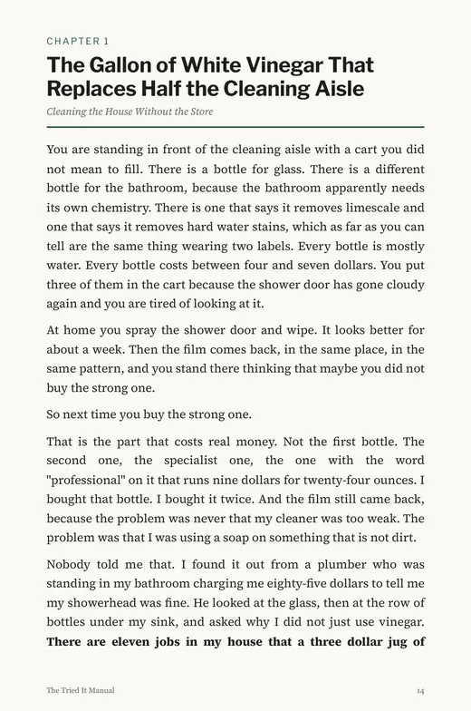 The first page of the free chapter